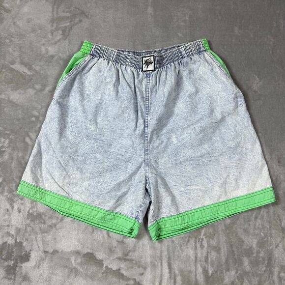 Vintage Off the Top Shorts XL Chambray Stonewash Cotton USA - Picture 1 of 9